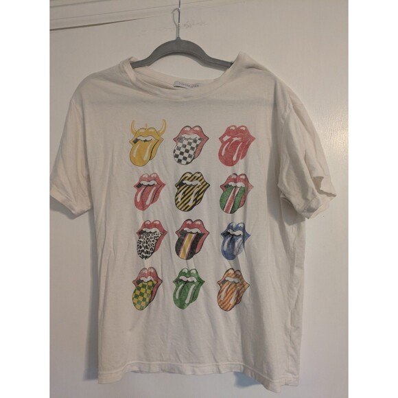 Daydreamer Tops - The Rolling Stones Daydreamer Tee Womens Medium Short Sleeve Graphic White